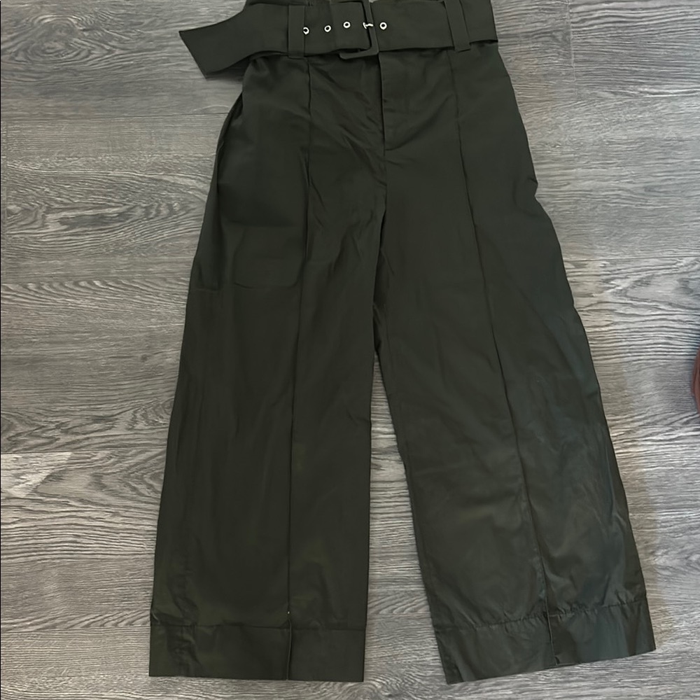 Women's green High-Waisted Pants Zara women
